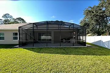 Dome screen enclosure by East Coast Aluminum